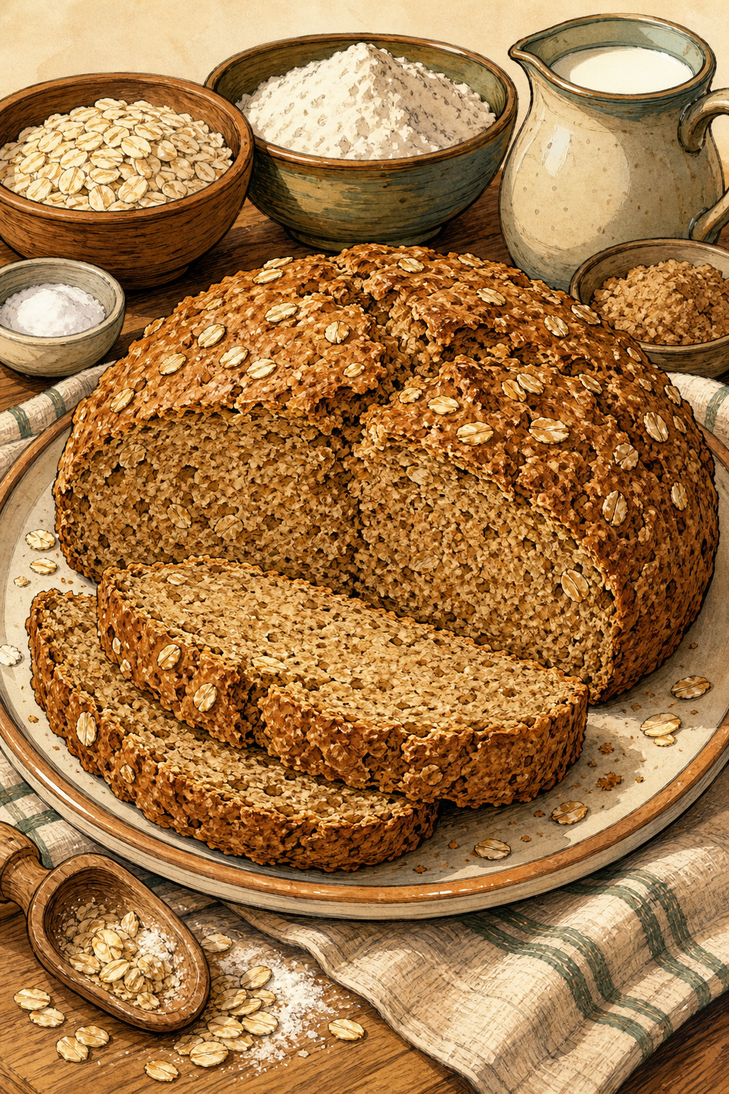 Traditional Irish Wholemeal Brown Soda Bread