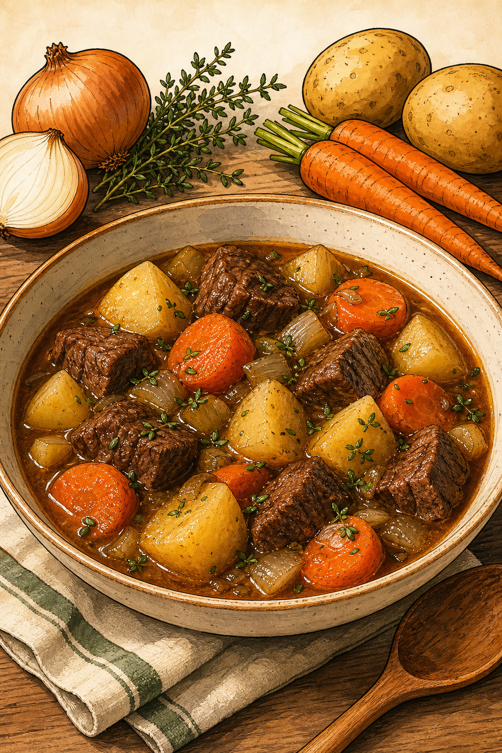 Modern Irish Beef Stew with Root Vegetables