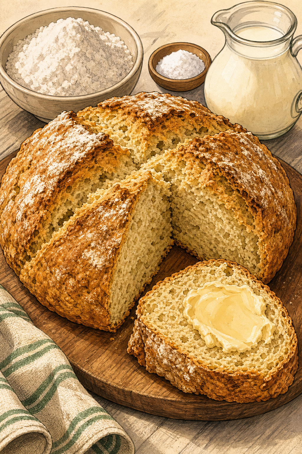 Traditional Irish White Soda Bread