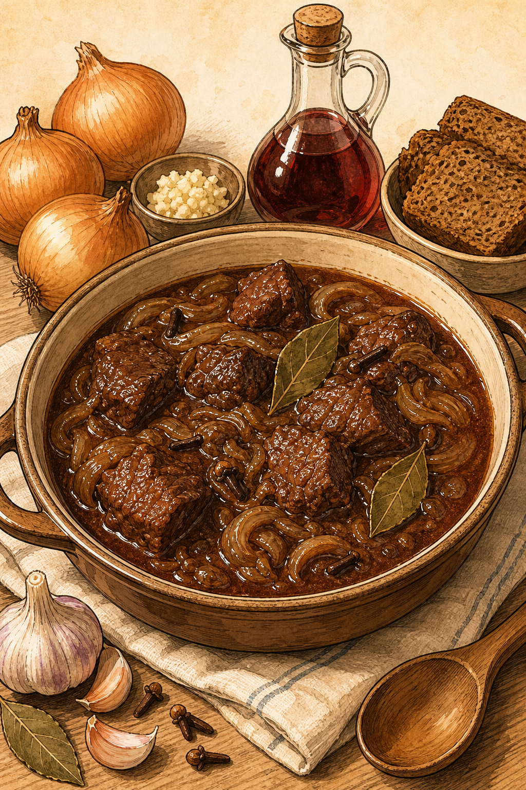 Dutch Hachee with Beef and Onions