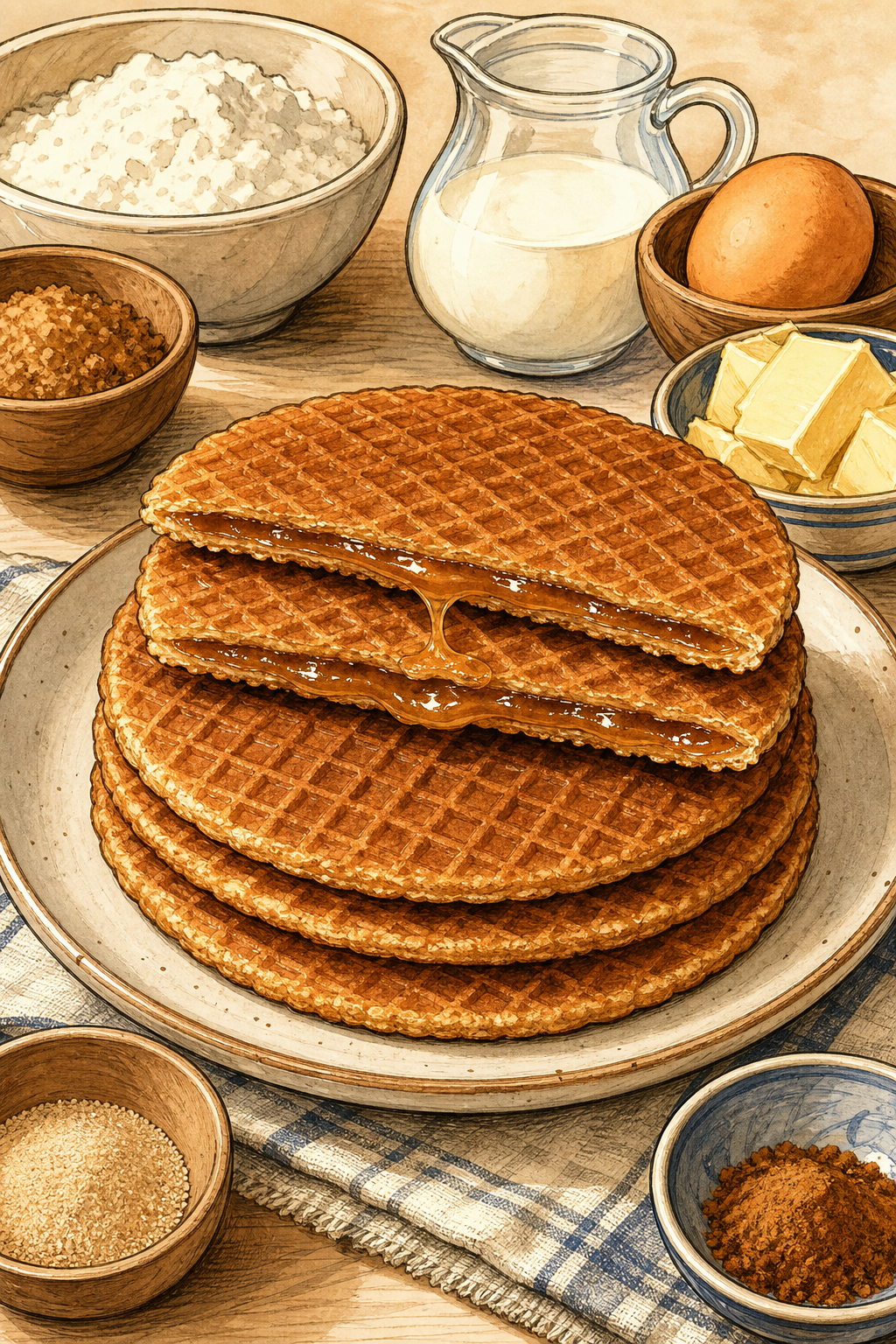 Traditional Dutch Stroopwafels