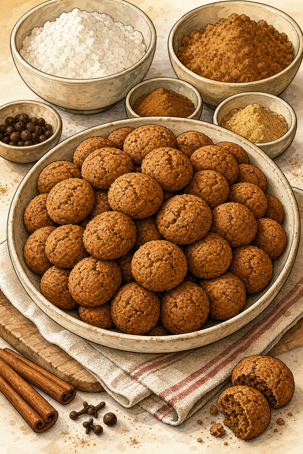 Dutch Kruidnoten with Speculaas Spices