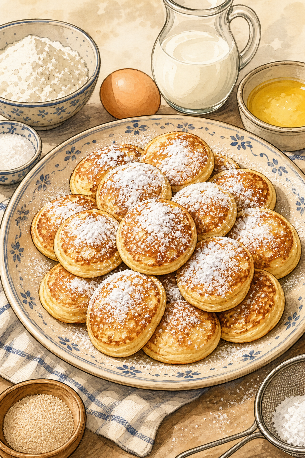 Traditional Dutch Poffertjes