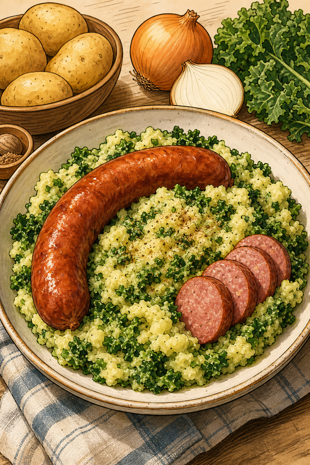 Boerenkoolstamppot with Rookworst