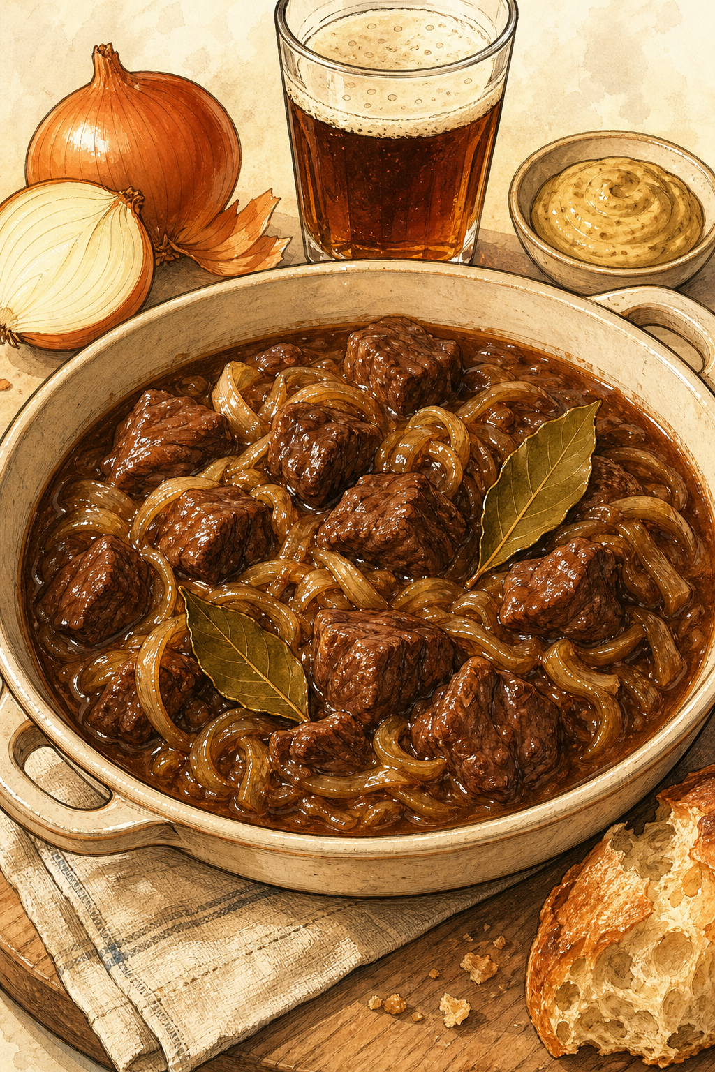 Traditional Flemish Carbonnade Flamande