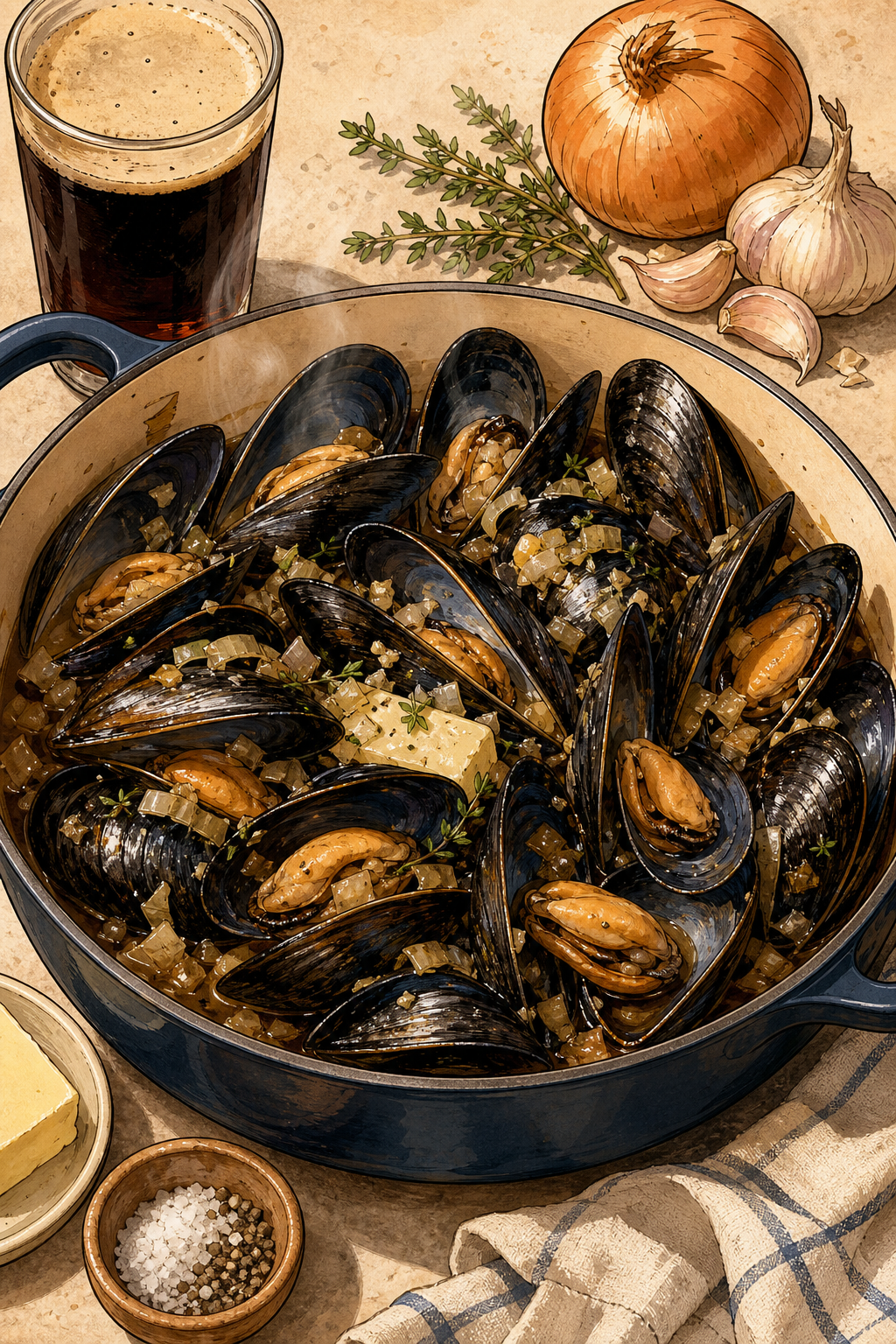 Belgian Moules à la Bière
