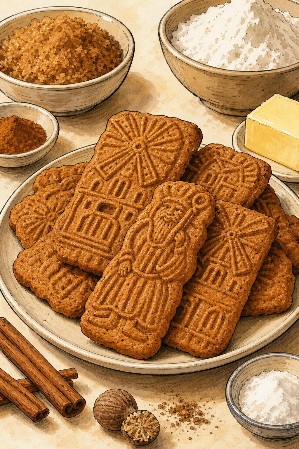 Traditional Belgian Speculoos Biscuits