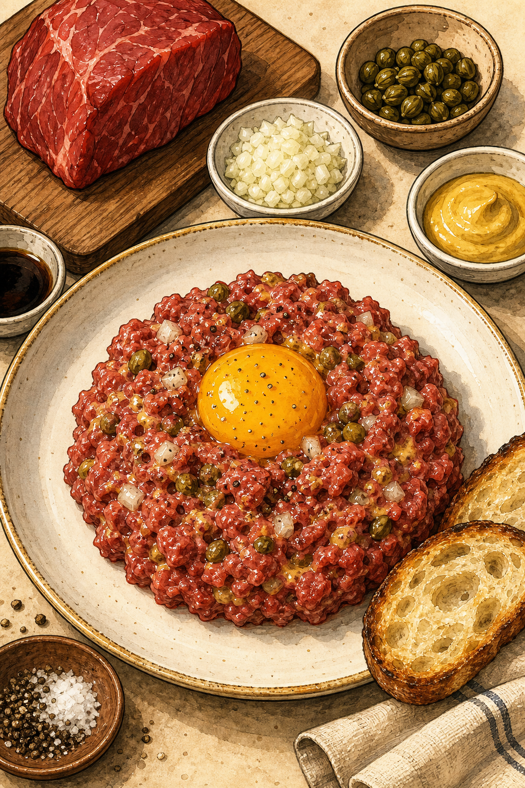 Traditional Brussels Filet Américain Préparé
