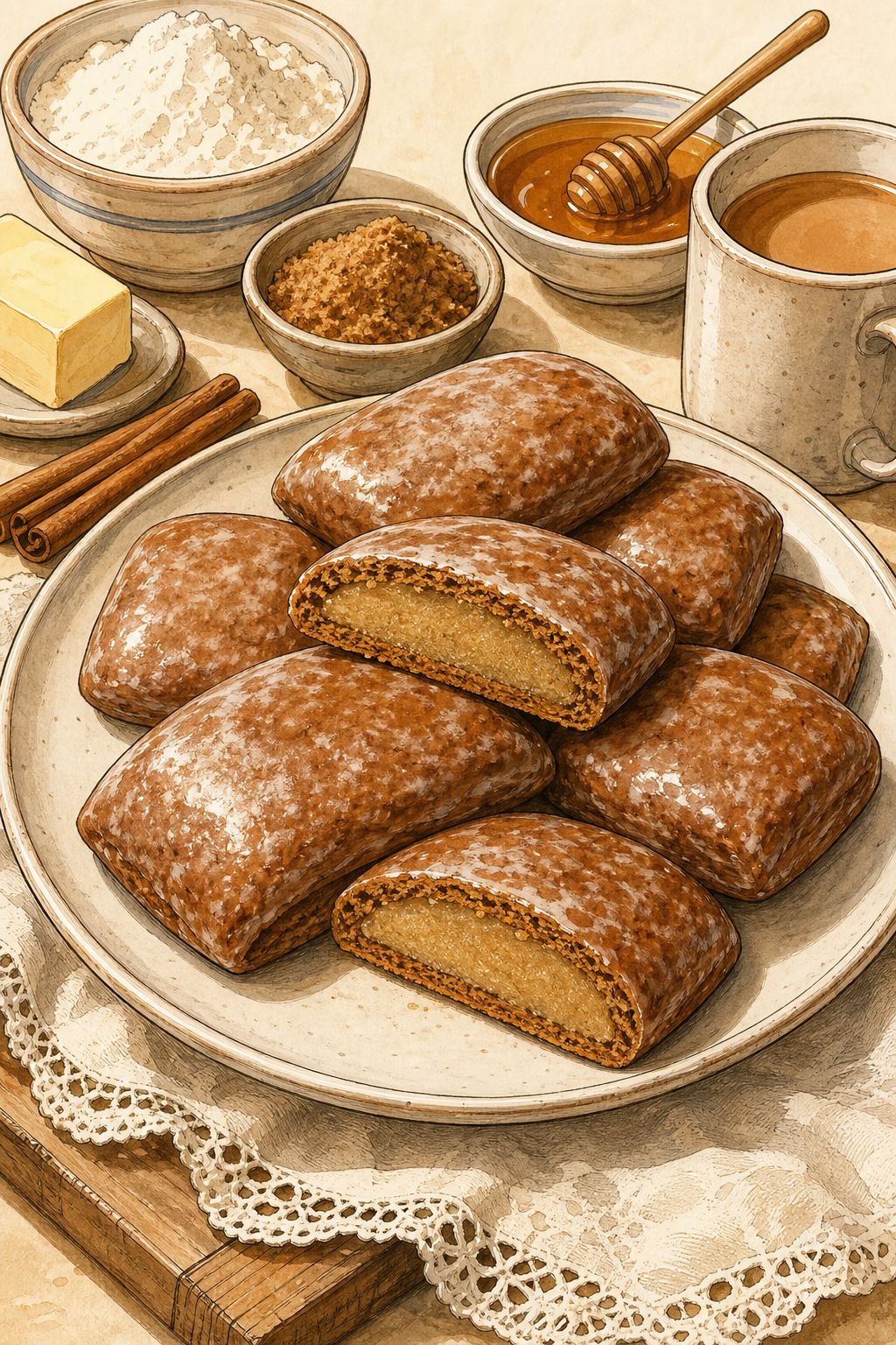Traditional Appenzeller Biberli with Almond Filling