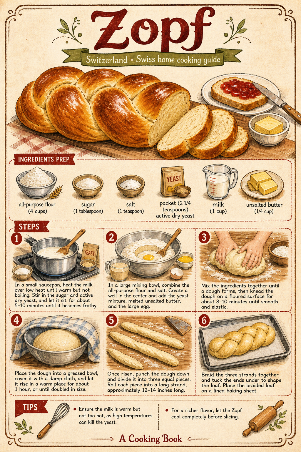 Zopf illustrated step-by-step cooking guide