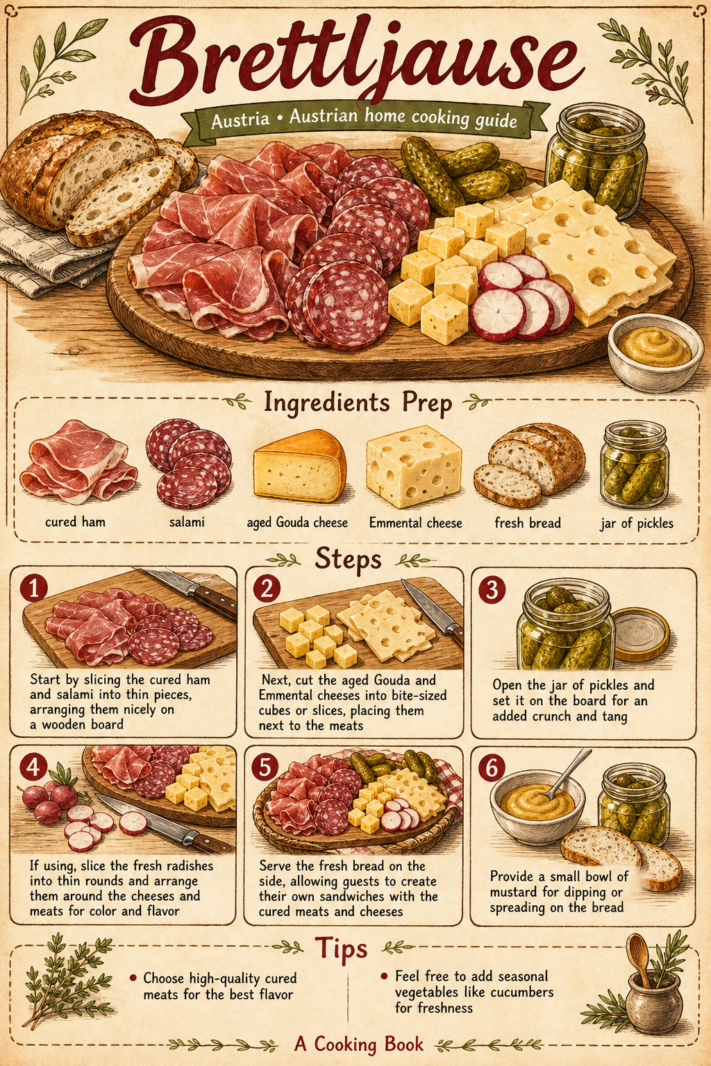 Brettljause illustrated step-by-step cooking guide