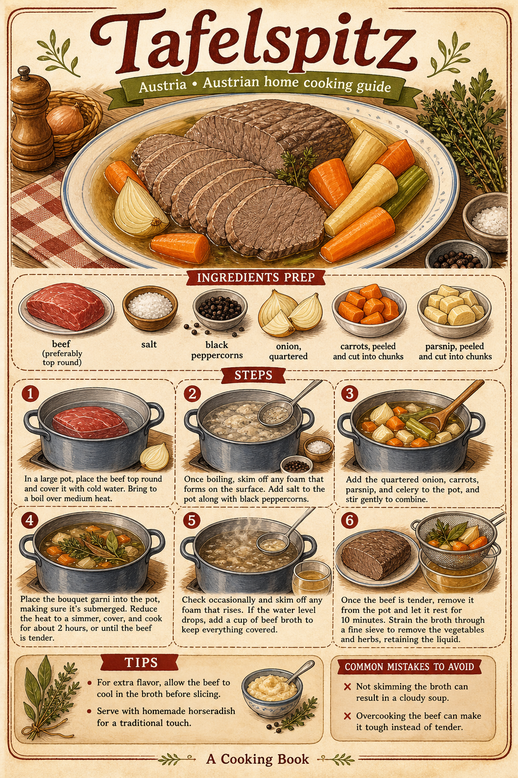 Tafelspitz illustrated step-by-step cooking guide