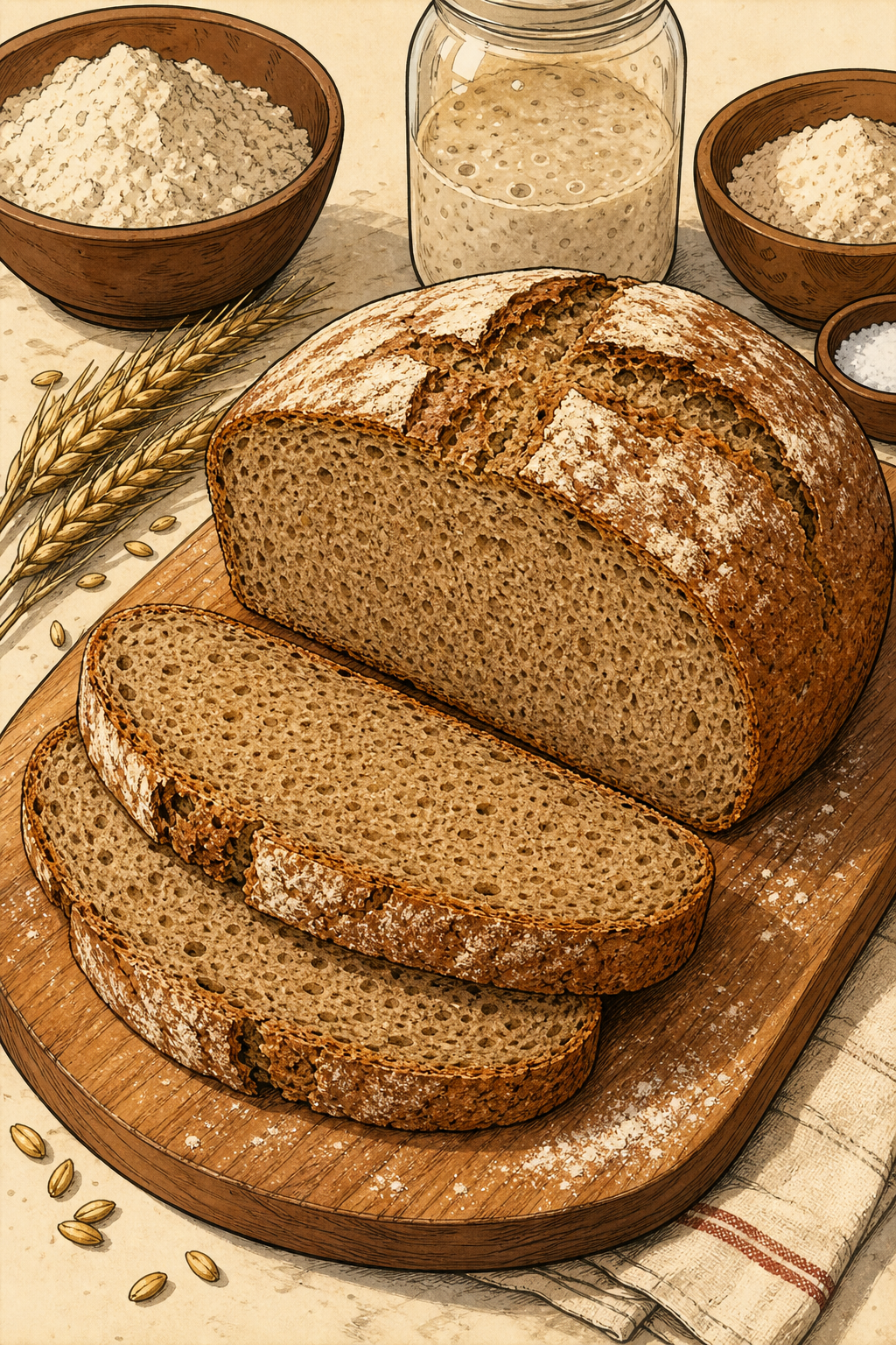 Traditional Polish Sourdough Rye Bread Fermented with a Rye Starter (No Commercial-Yeast-Only Shortcut)