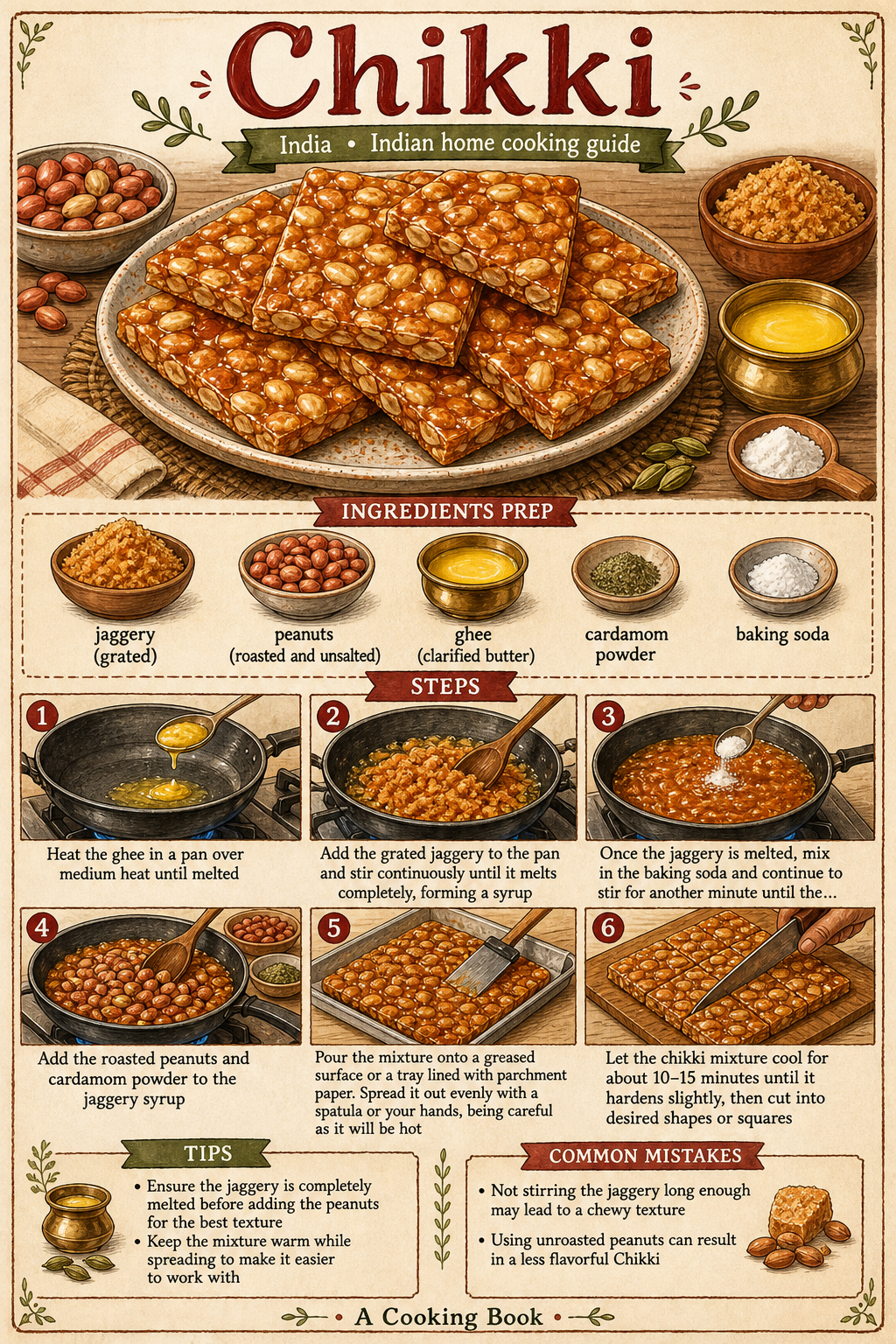 Chikki illustrated step-by-step cooking guide