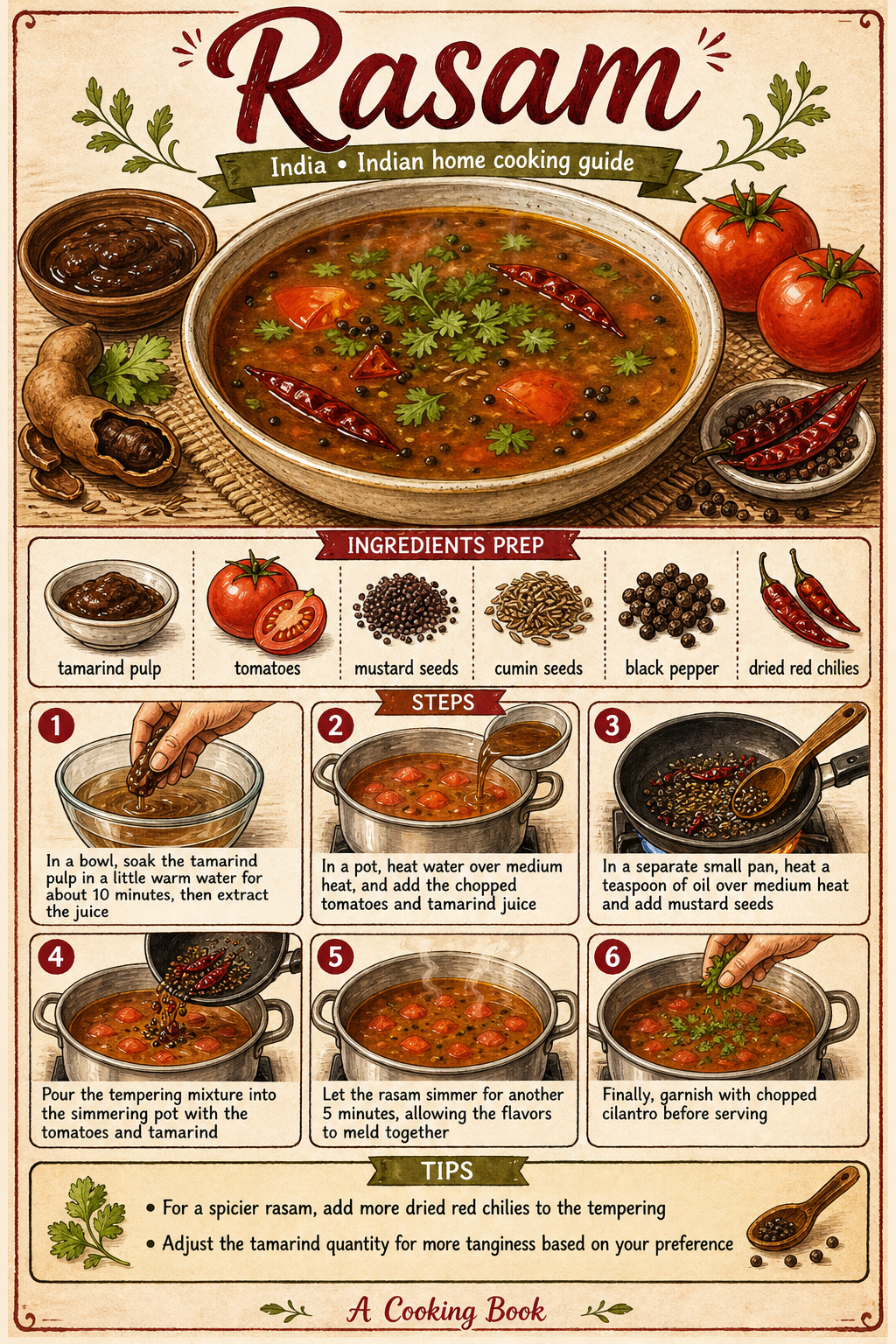 Rasam illustrated step-by-step cooking guide