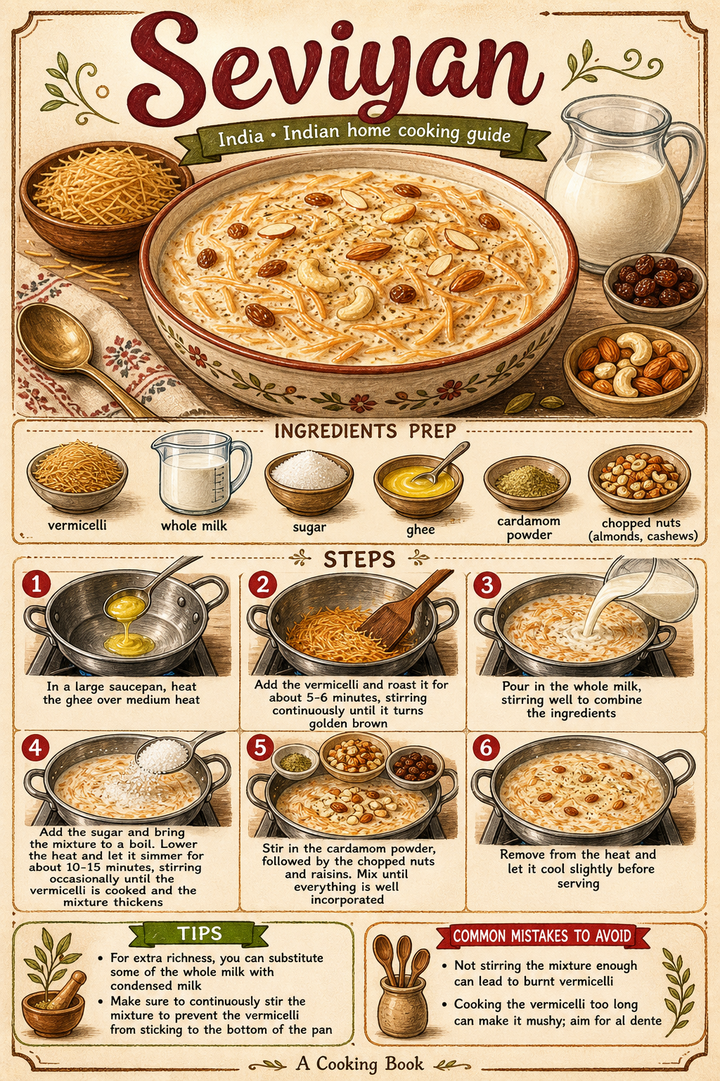 Seviyan illustrated step-by-step cooking guide