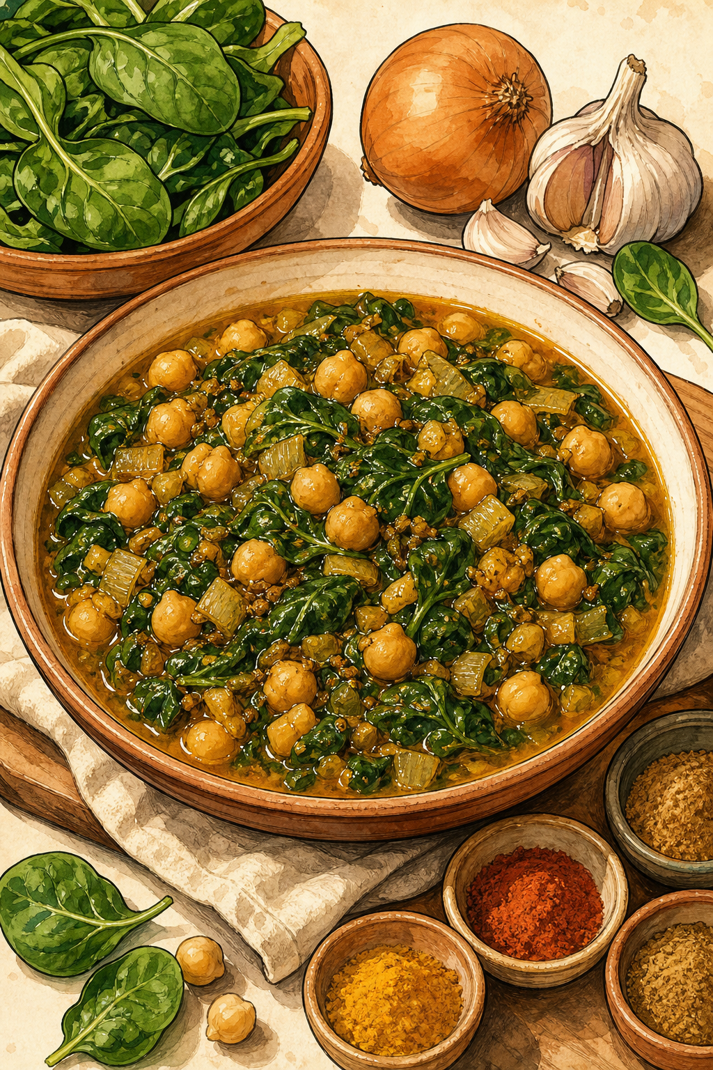 Chickpea and Spinach Stew