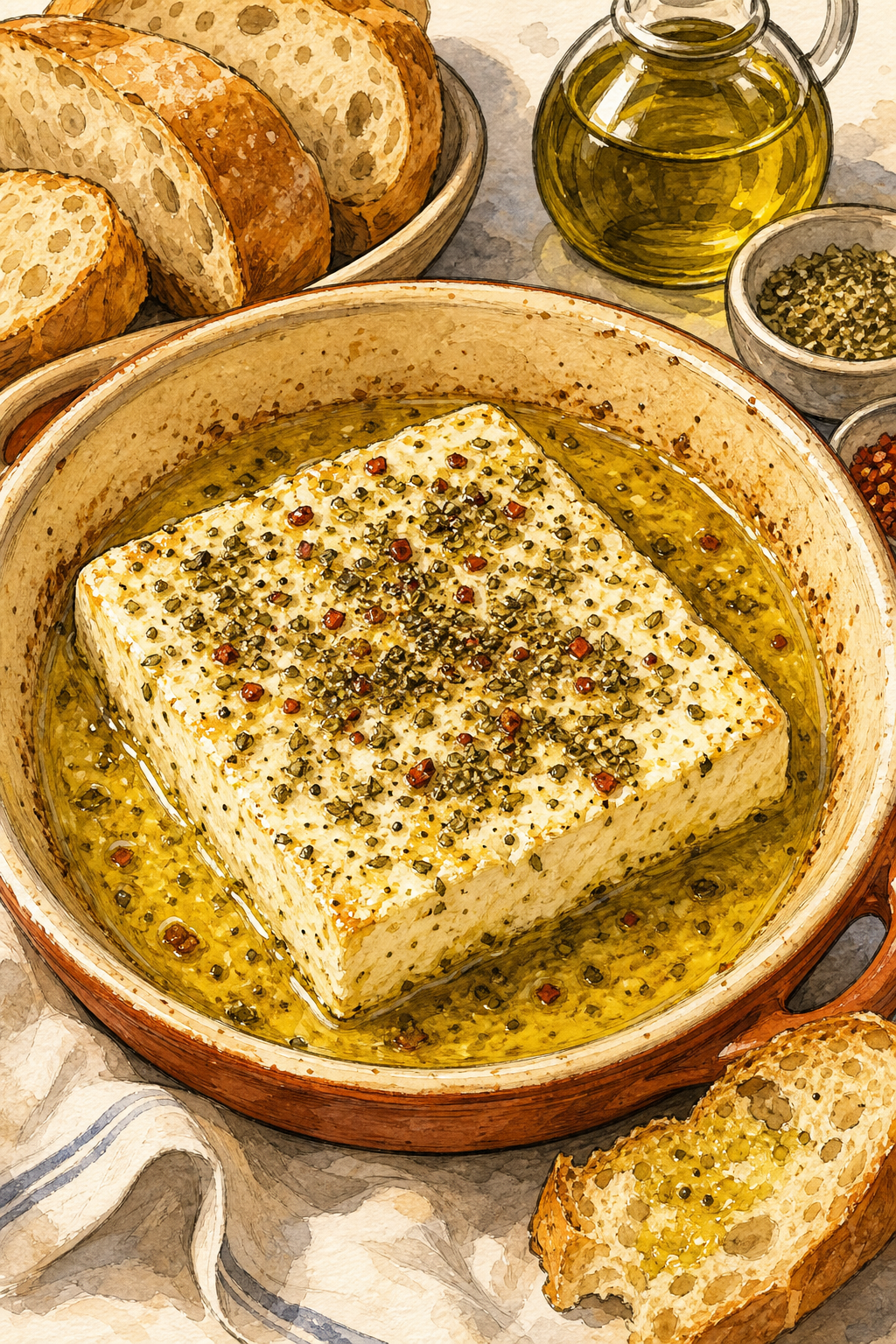 Baked Feta with Oregano