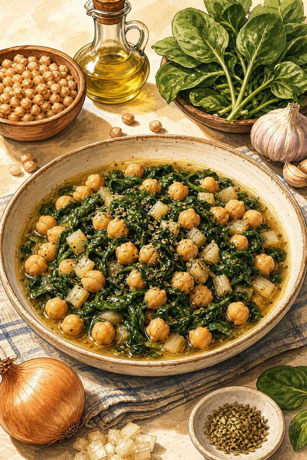 Chickpeas with Spinach