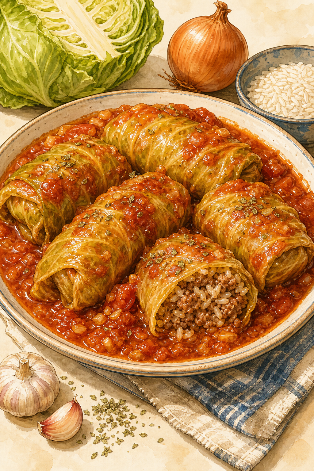 Greek-style Cabbage Rolls