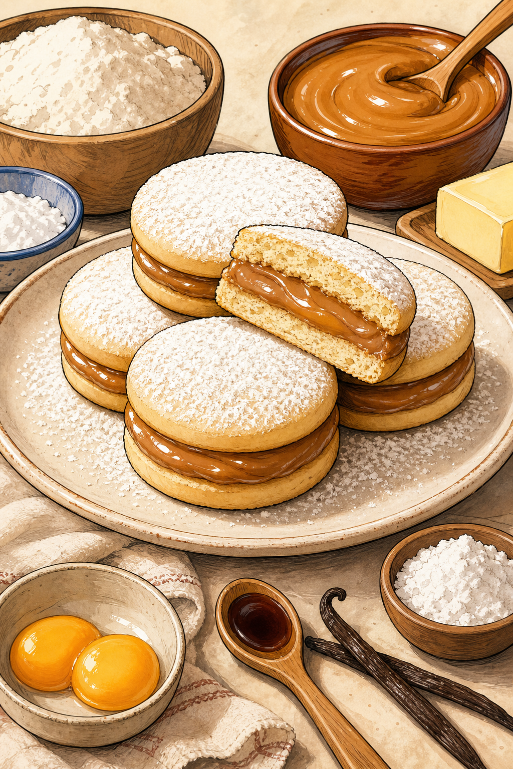 Peruvian Alfajores with Manjar Blanco