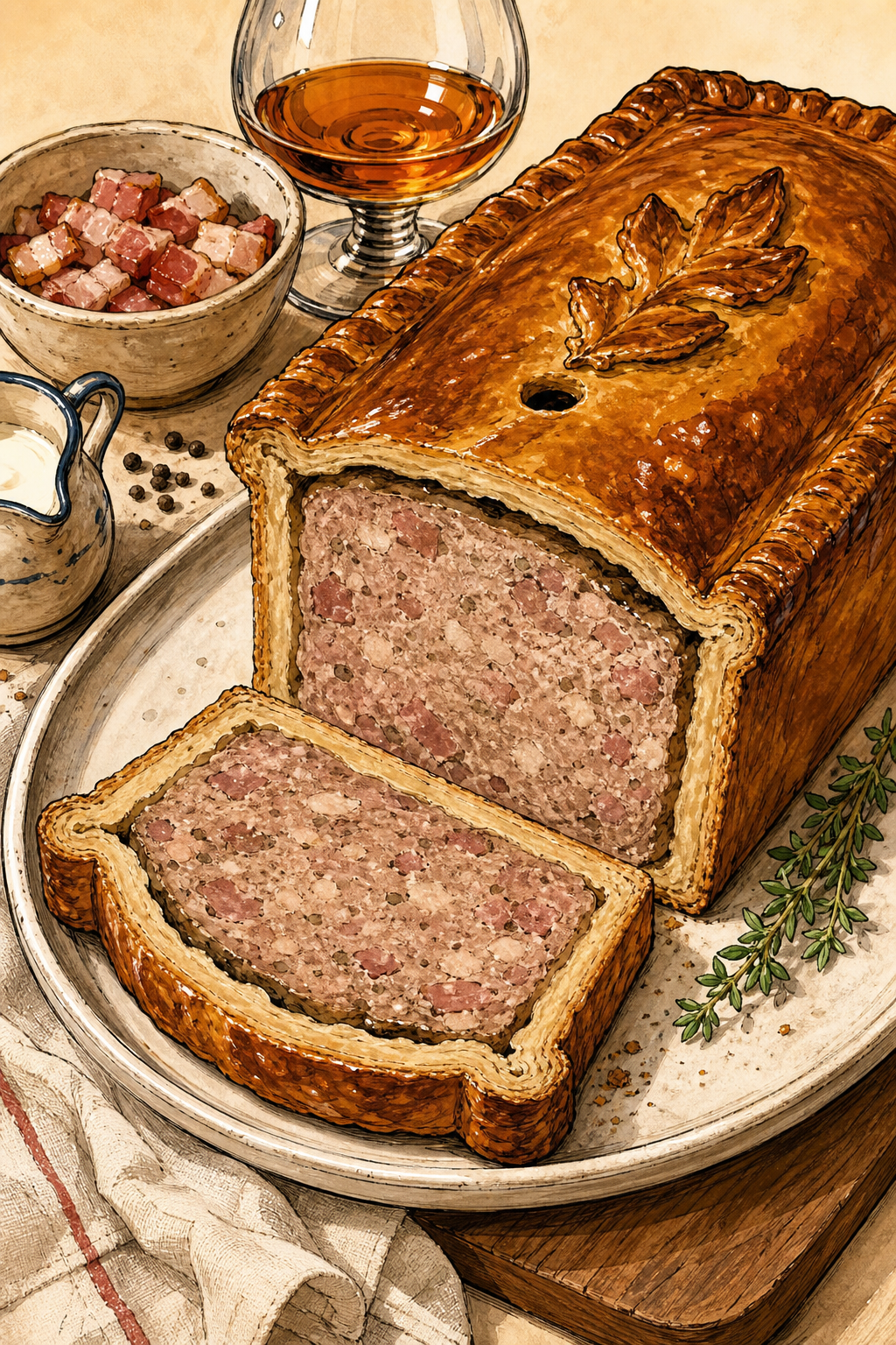 Classic Pâté en Croûte with Pâté Pastry and Aspic